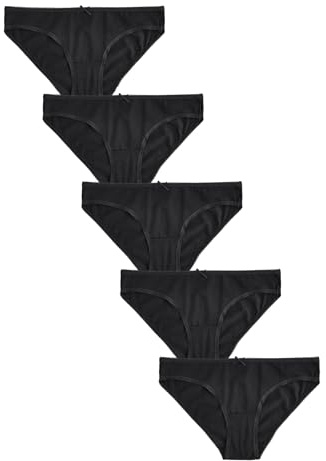 NEXT Damen Bikini-Slips mit hohem Baumwollanteil, 5er-Pack