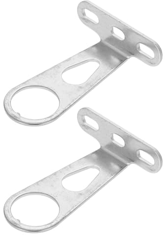INOOMP 2pcs Silver Bike Basket Support Rack with Front Fork Light Holder Mount Bicycle Basket Fixed Bracket for Mountain Bikes