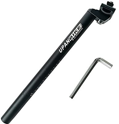UPANBIKE Bike Seat Post 13.8inch (350mm) Bicycle Aluminium Alloy Seat Post with Micro Adjust Clamp φ 25.4 27.2 28.6 30.9 31.6mm(25.4mm)