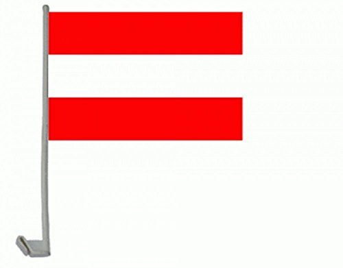 Unbekannt Autoflagge, Autofahne, Österreich- Austria 30x40cm, 2Stück