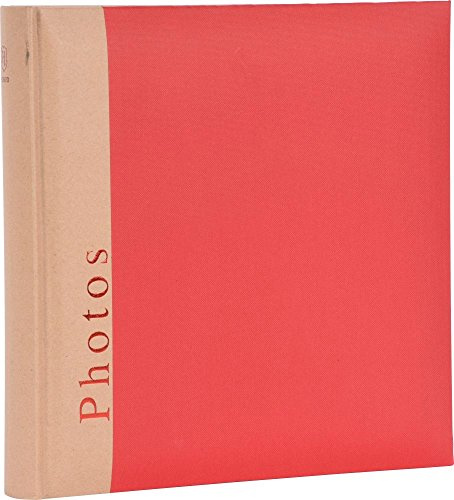 Henzo Jumbo Fotoalbum Chapter rot | Buchgebundenes Fotoalbum mit 50 Blatt = 100 Seiten säurefreiem weißen Papier und Pergamin-Zwischenblättern, 5000603