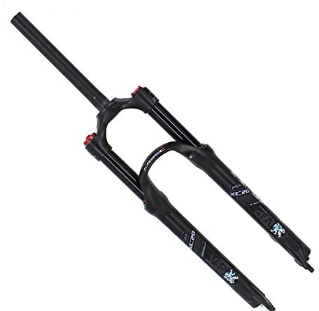 Krsec Mountain bike 26/27.5/29 XC20 Air Suspension Fork 1 1/8 Straight Black (27.5)