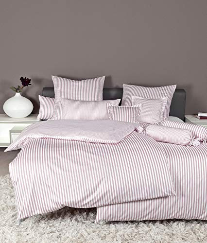 Janine 3912 Mako Seidensatin Wendebettwäsche modernclassic 80x80 cm kreiderose