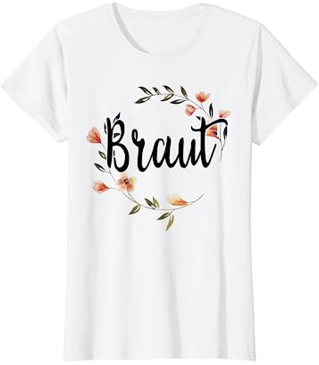 Braut Bride to be Blumenkranz Blumen JGA Verlobung JGA T-Shirt