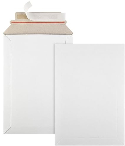 Netuno 100 Versandtaschen B5 17,6x25cm Weiß haftklebend 450g Vollpappe | Versandhülle aus Pappe · stabil, reißfest · für Bücher, Kataloge, Broschüren, Zeitschriften, Dokumente, Fotos und DVDs