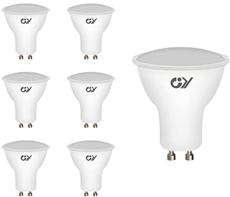 GY GU10 LED Warmweiss Lampe,8W 2700K 660 Lumen Warmweiß Glühbirnen,Ersetzt 80W Halogen Leuchtmittel,Abstrahlwinkel 110° Reflektorlampen,Nicht Dimmbar Led Birnen,6 stück(1er Pack)