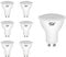 GY GU10 LED Warmweiss Lampe,8W 2700K 660 Lumen Warmweiß Glühbirnen,Ersetzt 80W Halogen Leuchtmittel,Abstrahlwinkel 110° Reflektorlampen,Nicht Dimmbar Led Birnen,6 stück(1er Pack)