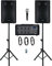 McGrey BP-215 Bandpack PA-Anlage - 8-Kanal Powermixer - digitaler Hall - Bluetooth - USB/SD-Slot - 2-Wege-Lautsprecher mit 15 Woofer und Horn - Inklusive Mikrofon, Stative und Kabel - 150 Watt