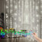 2M X 2M Lichtervorhang Fenster Vorhang Lichterketten Raum Wasserfall Gardinen Lichter Batterienbetrieben Fernbedienung Sound Aktivierte Musik Sync(Weiß)