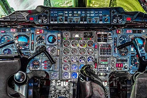 Mnnstan 1000 Piece Jigsaws Puzzle Concorde Airplane Cockpit Switchboard Control Panel For Kids Adults Festival Gift