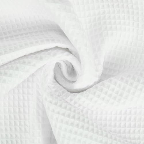 Waffelpique Stoff Lisa, STANDARD 100 by OEKO-TEX, weiß (Länge am Stück: ab 50cm / Breite: 150cm)