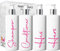 Print Maniacs White Mrs Hinch Inspired Personalised 500ml Pump Bottles Bathroom Lotion Kitchen Set Shampoo Conditioner (Set 4 His Her, F2 ) (Pink)