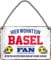 International Fußball Clubs Vereine Fan Deko Witzige Blechschilder Wandschild Türschild (18 x 12 cm, Hängeschild - Hier wohnt EIN Basel Fan - HS665)