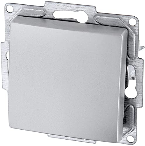Unterputz Ein/Aus, Schalter, Steckklemme, Serie G1 silber