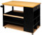 5five - Isla de Cocina con Ruedas, Madera, Negra