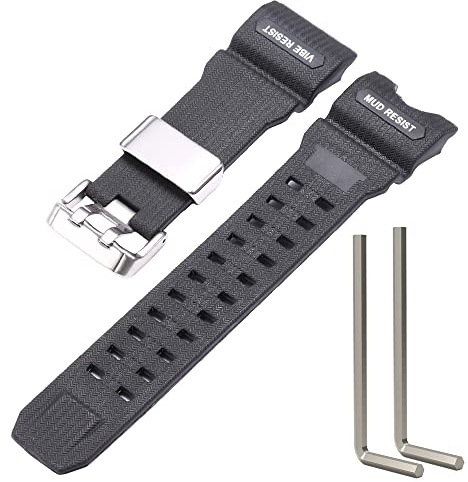 Ersatz-Uhrenarmband aus Kunstharz, kompatibel mit Casio GWG1000 GWG-1000 GB, Sport-Uhrenarmband, wasserdicht, 28mm, Künstlicher Quarz.