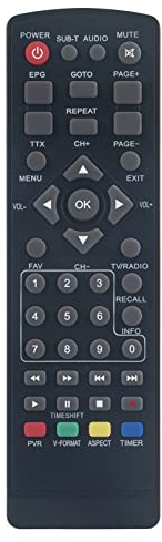 Fernbedienung Ersetzen für PremiumX Kabel Receiver HD 530C FTA, Terrestrische Receiver HD 540T FTA, FTA-530C, FTA-540T