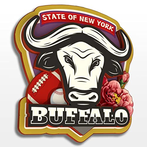 Buffalo New York USA America Fridge Magnet Wooden Collection 3D Wood Handmade Travel City Souvenirs Refrigerator Magnet Home Decoration Gift -59