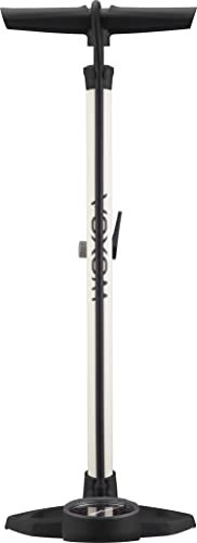Voxom Standluftpumpe - Fahrradpumpe Pu16 - bis max. 12 Bar - Manometer - für alle Fahrradventile