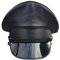 LOVIVER Cappello da capitano Deluxe Cappello da ufficiale in stile tedesco Puntelli Cappello con visiera Cappello da esercito in pelle PU per Halloween, Nero 57