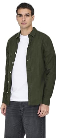 Only & Sons Herren Hemd Schwarz L