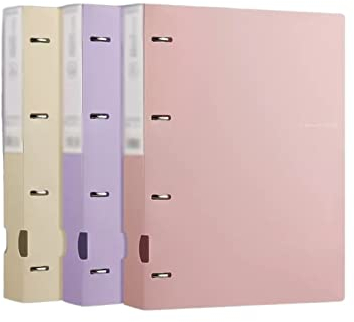 3-teiliger Dateiordner, Datenspeicherordner, A4-Einsatz, transparentes Informationsbuch, vier Löcher, gestanzter Flipchart-Datei-Organizer (Color : A)