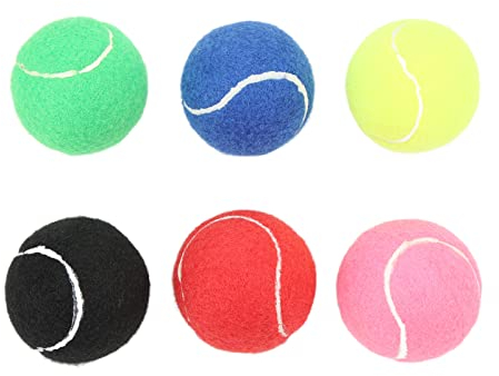 Tyenaza 6 Pezzi Palline da Tennis, Palline da Allenamento per Principianti Avanzati, Multicolore Tennis Ball per Terra Battuta, Campi Duri ed Erba