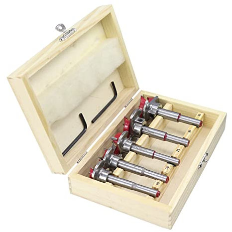 5 Pièces HSS 15-35mm Foret Ensemble Carbure Réglable Bois Scie Cloche Pour Outils Électriques Coupe-bois