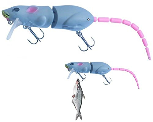 Luxylei 15,5 G 85 Mm Künstliche Topwater-köder Für Mäuse, 3D-mäuse-angelköder-Set Für Schlangenkopf, Weiche Süßwasserköder