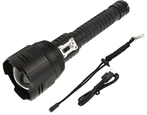 Topyond Linterna LED XHP360, Mini Luz De Flash LED, Linterna Impermeable IPX4 Recargable con Zoom De 5000 Lúmenes para Uso De Emergencia En Exteriores