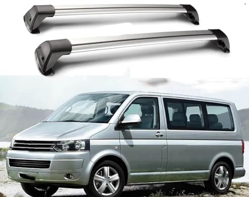 Dachträger aus Aluminium für VW California Transporter Shuttle T5 T6 2015+, Dachträger Abschließbar Lastenträger Querbalken Relingträger Rostbeständig Aluminium Dachgepäckträger