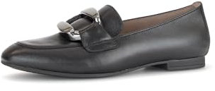 Gabor Damen Slipper, Frauen Slip On,Slides,Schlupfschuhe,schluepfschuhe,Loafer,College Schuhe,Businessschuhe,schwarz(Altsilber),42 EU / 8 UK