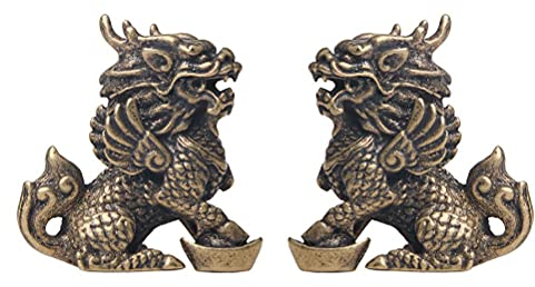 GRFIT Skulptur 2 stücke Desktop Verzierungen Dekorative Modelle Haushalt Eingerichtet Messing Barren Dekorative Ornament Bronze Ware Fotografie Requisiten Spielzeug Statuen