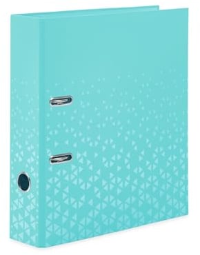 HERMA Ordner A4 Farbe Türkis, 7 cm breit, Kinder Ringordner mit Muster, einfarbiger Aktenordner mit glänzender Veredelung und Innendruck für Jungen und Mädchen