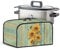 HUISEFOR Sunflower Slow Cooker Cover Compatible with Crock Pot 6-8 Quart Slow Cooker, Green Wood Grain Appliance Cover with Mesh Pocket for Accessory