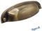 M4TEC Antique Brass Cupboard Handles for Kitchen Cabinets - 10 Pack VD8 Series, 96mm Brass Kitchen Door Handles, Cabinet Handles, Brass Drawer Handles, Cup Brass Handles for Bedroom and Kitchen