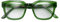LONDON MOLE Brillen | Tricky Lesebrille | Rechteckige Lesebrille | Coole Leser | Stilvolle Lesebrille | Herren Damen Unisex | Federscharniere | Transparent Grün | + 2,0 Vergrößerung, LM-TRI-TG-2