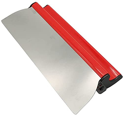 Espátula profesional de alisado de desnatado, diseño ergonómico, acero inoxidable duradero, herramienta de acabado de 15.75 pulgadas, 40 cm, espátula de acabado profesional de 40 cm