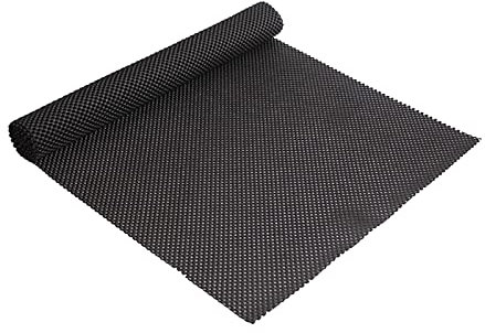 Xuanqingyi Store Tapis antidérapant polyvalent for voiture, 150x50cm, noir, anti-usure, antidérapant, en rouleau, coussin d'amortissement, compatible avec les voitures de bureau à domicile, les carava