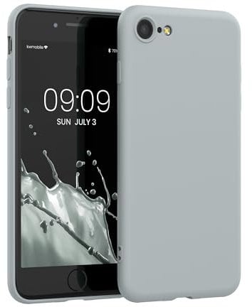 kwmobile Case Compatible with Apple iPhone SE (2022) / iPhone SE (2020) / iPhone 8 / iPhone 7 Case - Slim Protective TPU Silicone Phone Cover - Grey