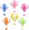 LIHAO 6pz Lanterna di Carta Mongolfiera Multicolor, Decorazione per Festa, Party, Casa (30 cm)