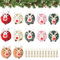 Elch Weihnachtsanhänger, 12 Stück Weihnachtsbaum Anhänger, Plüschholzanhänger Weihnachten, Filzanhänger Weihnachten, Weihnachtlicher Baumschmuck mit Holzklammern für DIY Weihnachtsdeko, Festtagsfeier
