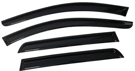 GADSJI For Volvo, XC70 V70 XC60 XC90 C30, schwarz getöntes Seitenfenster-Visier, Schutzgitter, Lüftungsmarkisen, Unterstände, Regenschutz, Tür-Ventvisor Windabweiser für Seitenfenster(For XC70 V70 03-