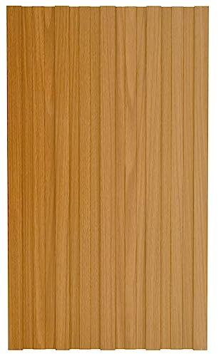 vidaXL 36x Dachpaneele Trapezblech Dachplatten Dachblech Trapezbleche Profilblech Metallblech Stahlblech Dach Platten Verzinkter Stahl Holzoptik Hell 80x45cm