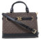 Michael Kors Reed Handtasche für Damen, klein, mit Gürtel, Braun und Schwarz, Small