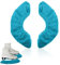 Prasacco 2 Stück/1 Paar Kufenschoner für Schlittschuhe, Elastische Schlittschuhe Kufenschoner 22 x 7 cm Faser Schutzhülle für Kinder Hockeyschlittschuhe und Eiskunstlaufschuhe (Blau, Größe S)