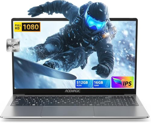 ACEMAGIC 2025 Ordenador Portátil Nuevo N150 (hasta 3.6Ghz) Portátiles 15,6 Pulgadas 16GB Ram 2666MHz-3200MHz DDR4 512GB SSD Expansión 2TB FHD BT5.0,Type C,Carcasa metálica