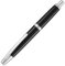 Jinhao 10 Capless Fountain Pen with Box,Bright Black Retractable Fine Nib Ink Pen with Converter Writing Set (Silver Clip)
