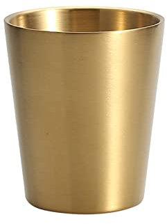 Stainless Steel Cups Shatterproof Cup Tumblers Metal Drinking Glasses For Bar Home Restaurant Ceramic Coffee Mugs Travel (Gold, C)
