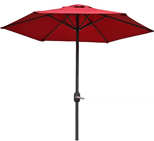 ARDZLALS Beach Parasol Garden Parasol,2m/6.6f Small Garden with Hand Crank,Outdoor Market Table Umbrella,6 Ribs
